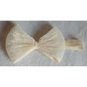 Headband New girls accessory With Ivory Lace Bow infant Baby